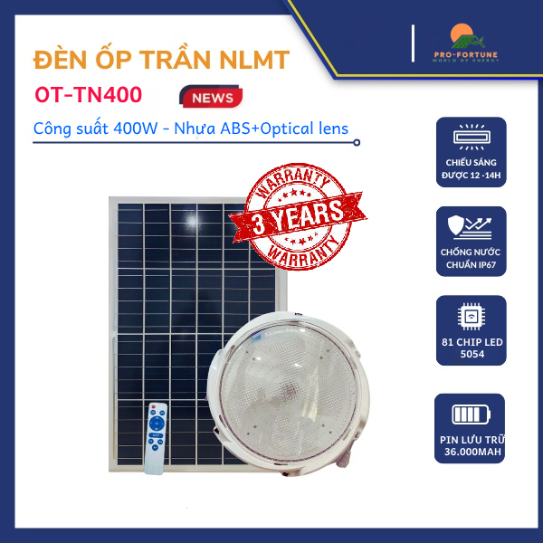 Đèn ốp trần NLMT 400W 3 Màu AS | OT-TN400